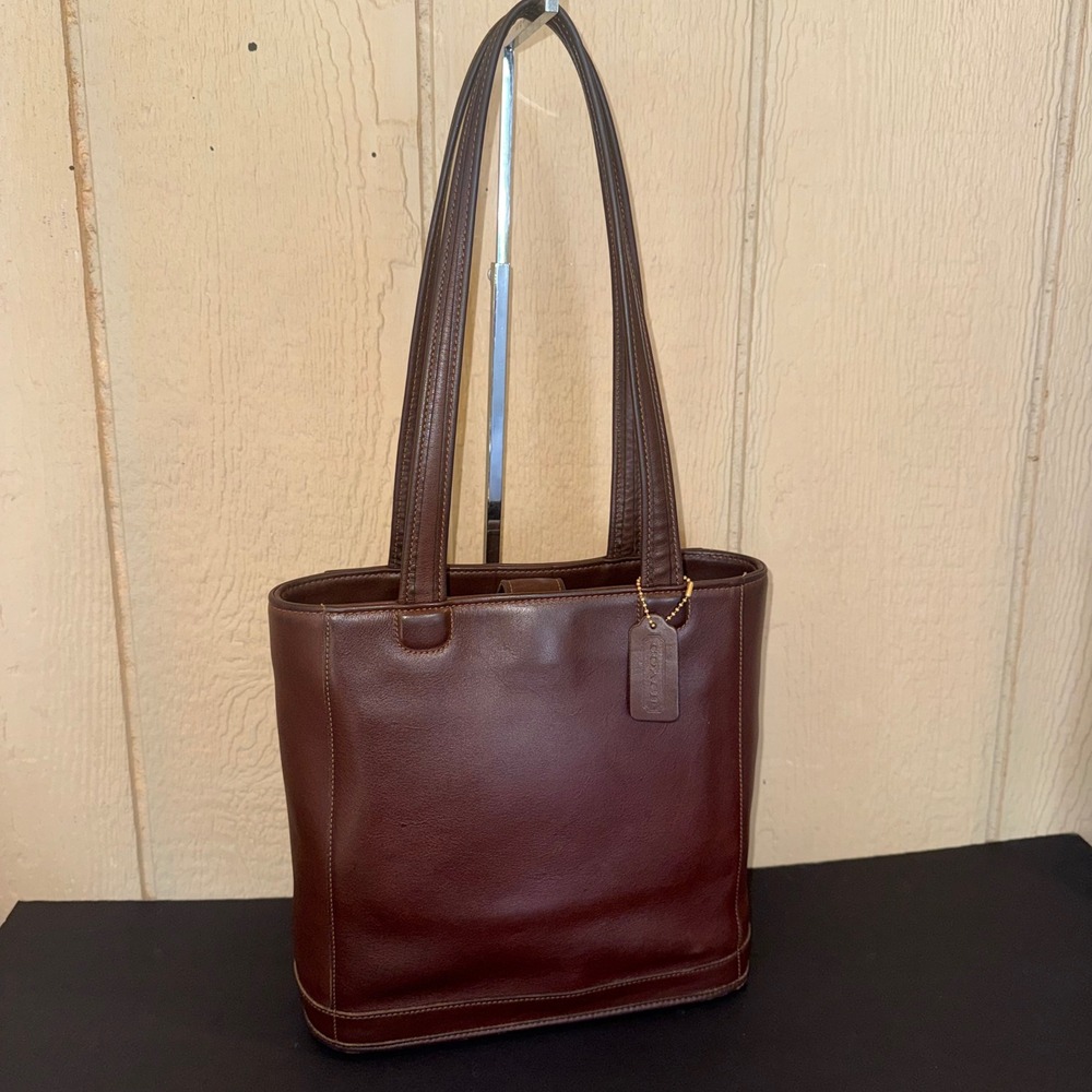 Vintage 1999 Coach Bleecker Bucket Shoulder Bag 9305 Mahogany Leather USA RARE